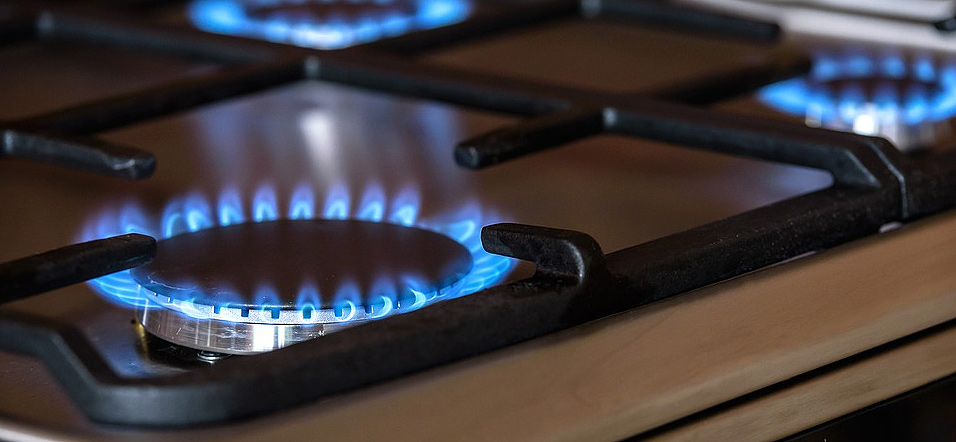 Woman with burning turkey